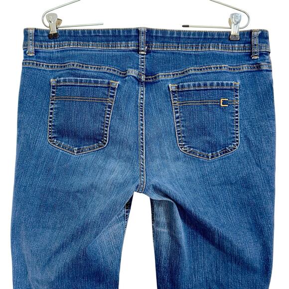 Chicos Crop Jeans 2.5 (14) 36x23 Mid Wash/Rise Stretch Denim Everyday Beach Y2k - Picture 3 of 13